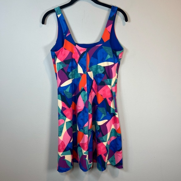 Old Navy Active Womens PowerSoft Square-Neck Athletic Dress Geometric Size Small - Picture 7 of 15